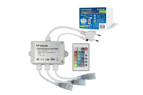 Контроллер для светодиодной ленты Uniel ULC-Q444 RGB WHITE 1440Вт с ДУ фото Контроллер для светодиодной ленты Uniel ULC-Q444 RGB WHITE 1440Вт с ДУ картинка